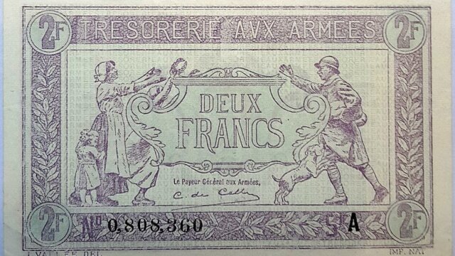 2 francs Trésorerie aux armées type 1917