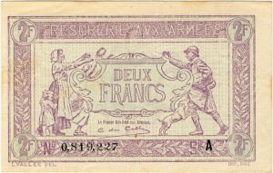 2 francs Trésorerie aux armées type 1917