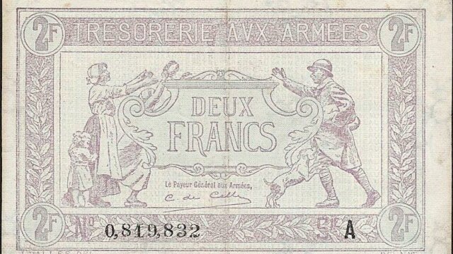 2 francs Trésorerie aux armées type 1917