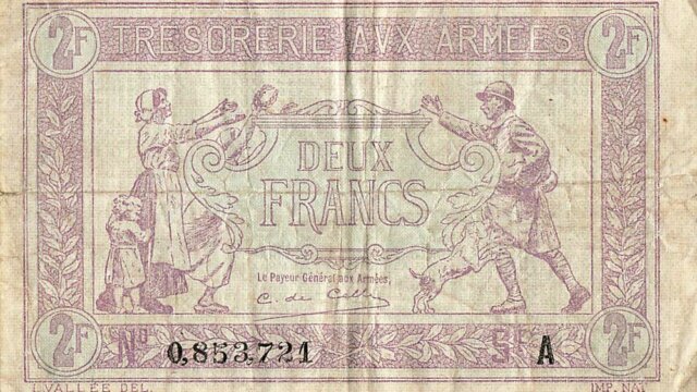 2 francs Trésorerie aux armées type 1917