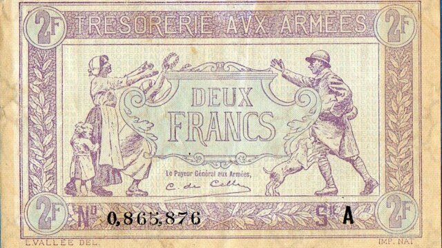 2 francs Trésorerie aux armées type 1917