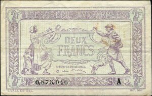 2 francs Trésorerie aux armées type 1917