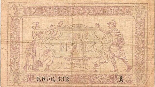 2 francs Trésorerie aux armées type 1917