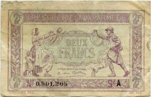 2 francs Trésorerie aux armées type 1917