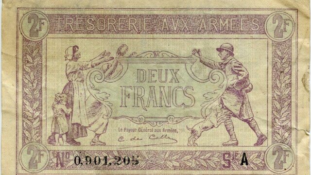 2 francs Trésorerie aux armées type 1917