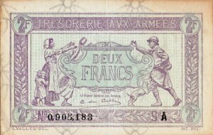 2 francs Trésorerie aux armées type 1917