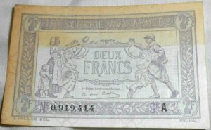 2 francs Trésorerie aux armées type 1917