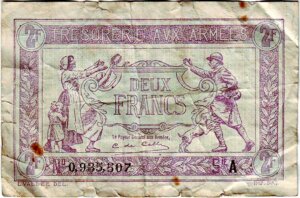 2 francs Trésorerie aux armées type 1917