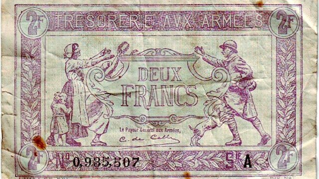 2 francs Trésorerie aux armées type 1917