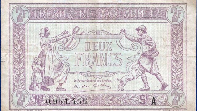 2 francs Trésorerie aux armées type 1917