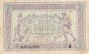 2 francs Trésorerie aux armées type 1917