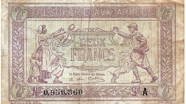 2 francs Trésorerie aux armées type 1917