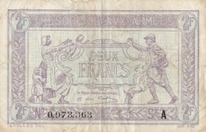 2 francs Trésorerie aux armées type 1917