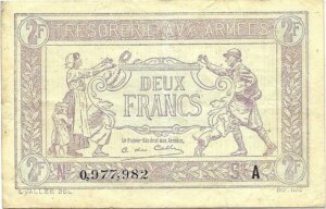 2 francs Trésorerie aux armées type 1917