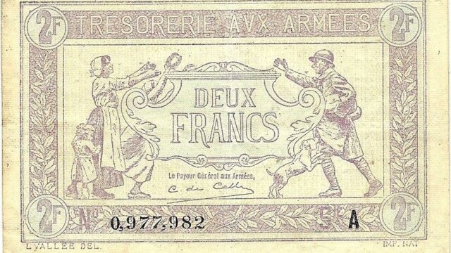 2 francs Trésorerie aux armées type 1917