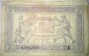 2 francs Trésorerie aux armées type 1917