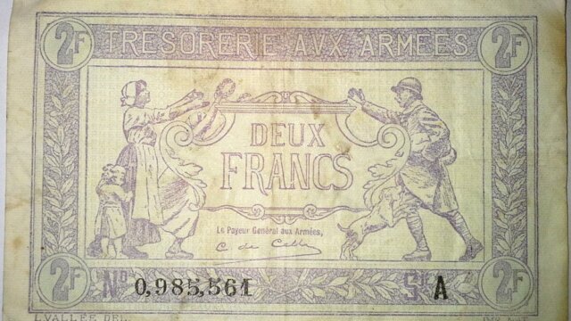 2 francs Trésorerie aux armées type 1917