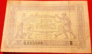 2 francs Trésorerie aux armées type 1917