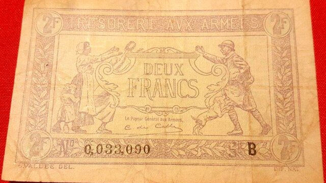 2 francs Trésorerie aux armées type 1917