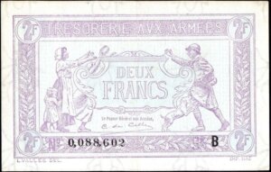 2 francs Trésorerie aux armées type 1917