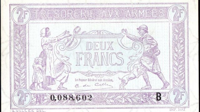 2 francs Trésorerie aux armées type 1917