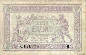 2 francs Trésorerie aux armées type 1917