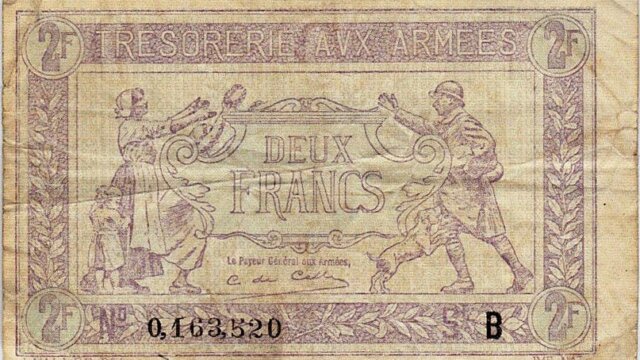 2 francs Trésorerie aux armées type 1917