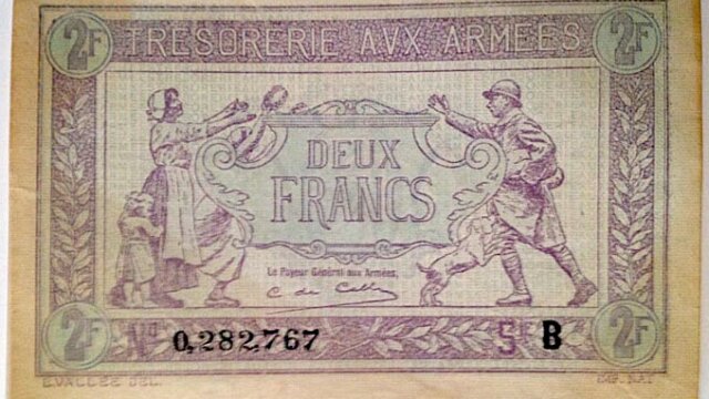 2 francs Trésorerie aux armées type 1917