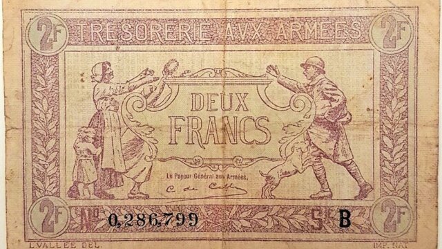 2 francs Trésorerie aux armées type 1917