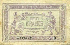 2 francs Trésorerie aux armées type 1917