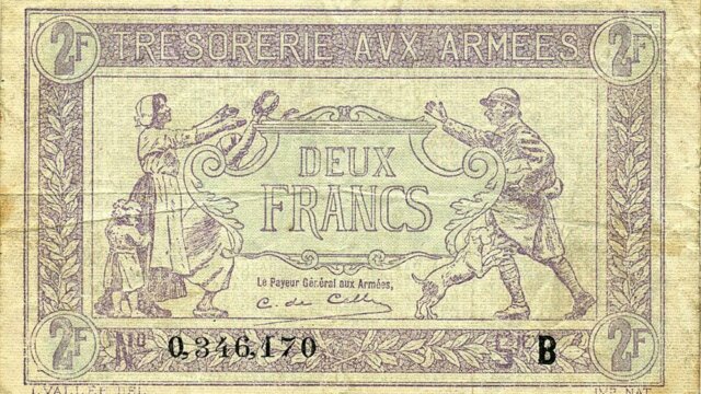 2 francs Trésorerie aux armées type 1917