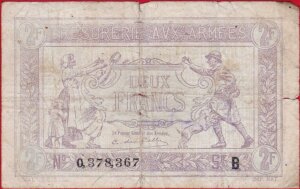 2 francs Trésorerie aux armées type 1917