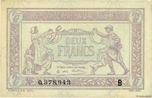 2 francs Trésorerie aux armées type 1917