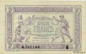 2 francs Trésorerie aux armées type 1917