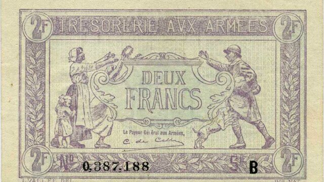 2 francs Trésorerie aux armées type 1917