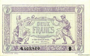 2 francs Trésorerie aux armées type 1917