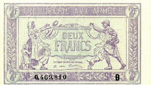 2 francs Trésorerie aux armées type 1917