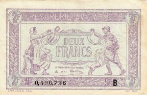 2 francs Trésorerie aux armées type 1917