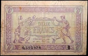 2 francs Trésorerie aux armées type 1917