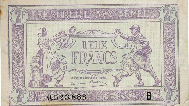 2 francs Trésorerie aux armées type 1917