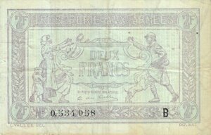 2 francs Trésorerie aux armées type 1917