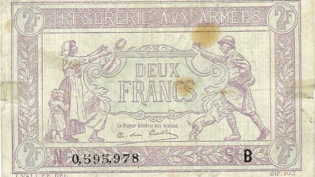 2 francs Trésorerie aux armées type 1917