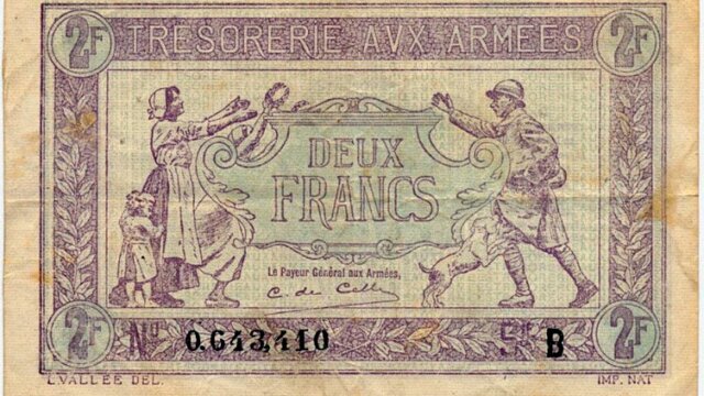 2 francs Trésorerie aux armées type 1917