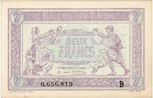 2 francs Trésorerie aux armées type 1917