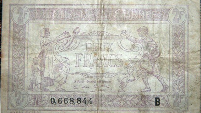 2 francs Trésorerie aux armées type 1917