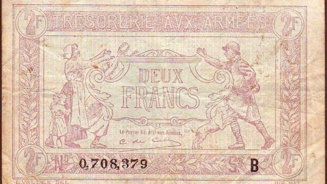 2 francs Trésorerie aux armées type 1917