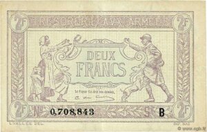 2 francs Trésorerie aux armées type 1917