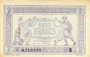 2 francs Trésorerie aux armées type 1917