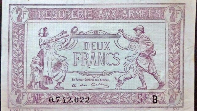 2 francs Trésorerie aux armées type 1917