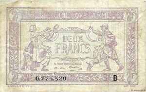 2 francs Trésorerie aux armées type 1917